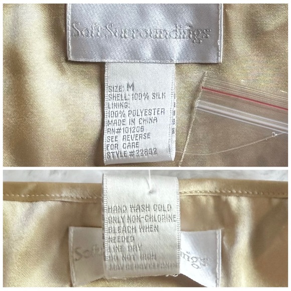 SOFT SURROUNDINGS VTG NEW M Kyoto 100% Silk Tunic • Cherry Blossom Tree Japan - Picture 10 of 15